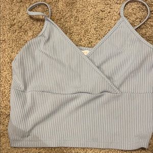 Blue crop top